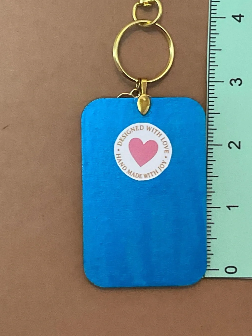 White Poodle Patriotic American Flag dog keyring / purse charm handmade by Sally